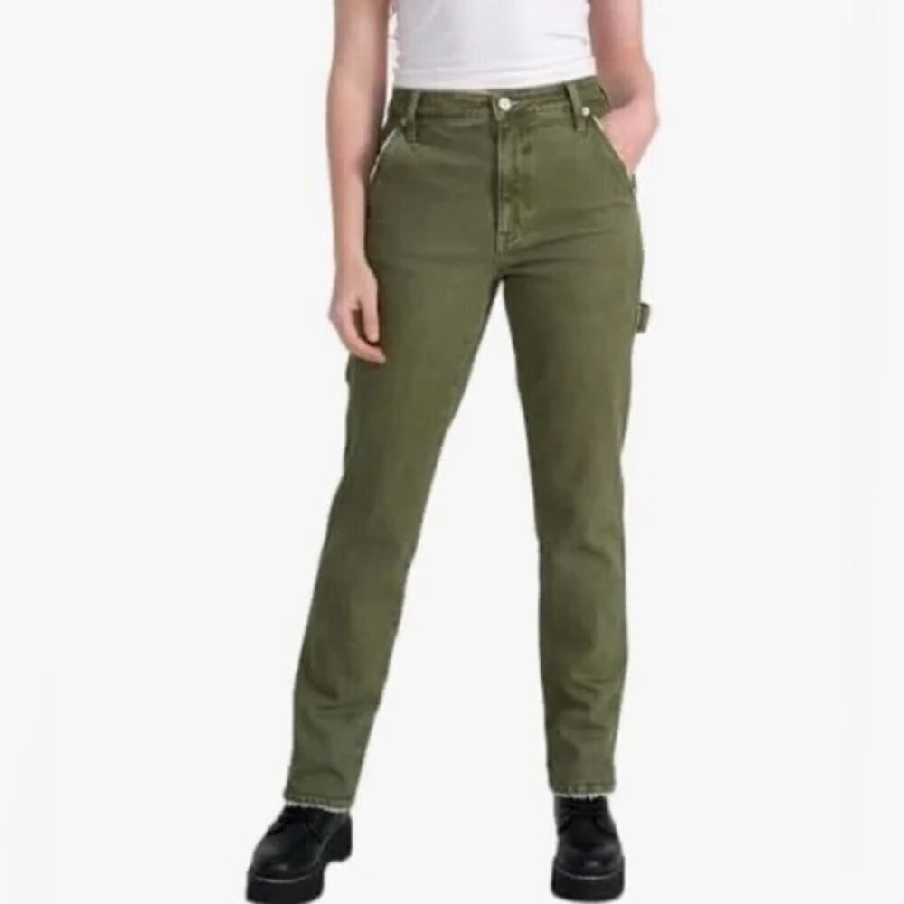 Seven7 7.7 Olive Green Carpenter Mid-Rise Jeans size 29 - Picture 9 of 10